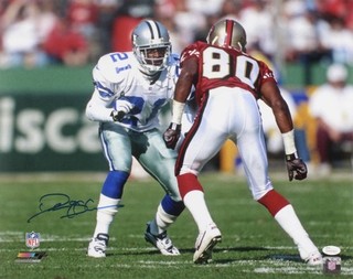 Deion Sanders Dallas Cowboys 16x20 Signed Photo JSA Authenticated