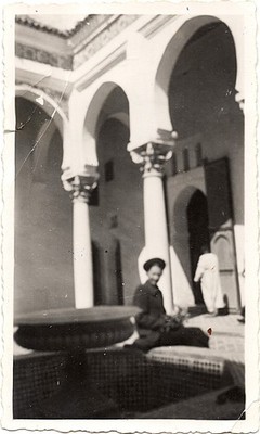 MAROKKO - Innenhof des ehemaligen Sultanspalastes in TANGER - SEHR SELTENER PLAN!