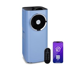 Mobile Air Conditioner Dehumidifier Cooler 1200 BTU App Remote Touch Pastel Blue