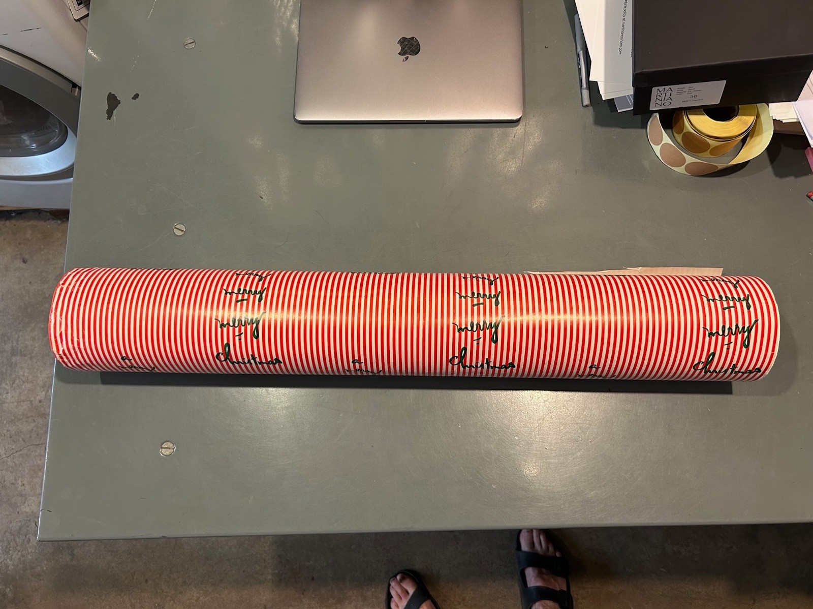 1960's Vintage Christmas Wrapping Paper Huge roll