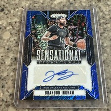 Brandon Ingram 2024-25 Prizm #SS-BRI Blue Shimmer Prizm 16/25 Auto Pelicans-NBA 