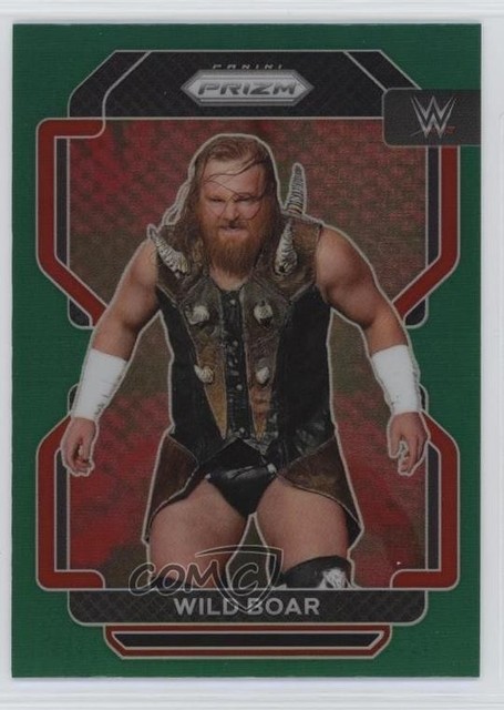 2022 Panini Prizm WWE Green Prizm Wild Boar #139 Rookie RC 4f2