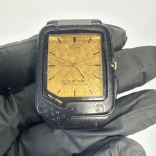 RARE Vintage Casio Data Bank Computer FTP-30 Flip Top 761 Watch TESTED