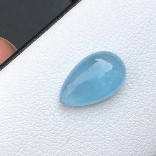 2.8 Carat Natural Blue Color Aquamarine cabochon Loose Gemstone From Pakistan - Picture 10 of 12