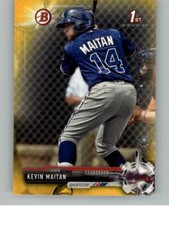 2017 Bowman Kevin Maitan BP100 Prospects Yellow Atlanta Braves
