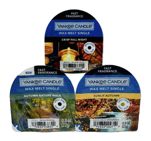 Yankee Candle Wax Melt Singles - PACK OF 3 Fragrances You Pick! - Picture 60 of 76