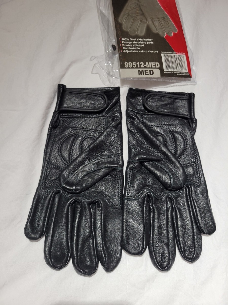 CCP Industries Men Working Gloves Goatskin Leather Double Stitched