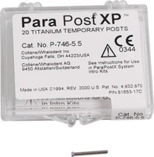 Coltene Whaledent P746-5.5 ParaPostXP Temporary Titanium Posts .055" Purple 20Pk