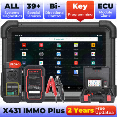 2025 LAUNCH X431 IMMO Plus PAD VII+ Car Diagnostic Scanner Key Programming Tool