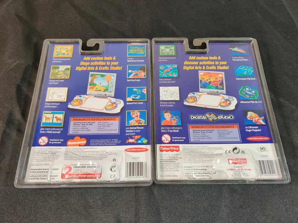 Fisher-Price Digital Arts and Crafts Studio-Go Diego Go Dinosaurs Software NEW - Image 2 of 2