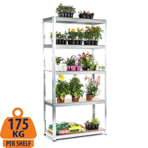 Greenhouse 5 Tier Galvanised Storage unit Heavy Duty Shelves 175kg - Picture 4 of 5