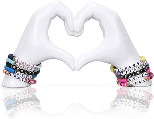 Heart Hand Sculpture, White Home Decor Aesthetics for Shelves on Coffee Table Di