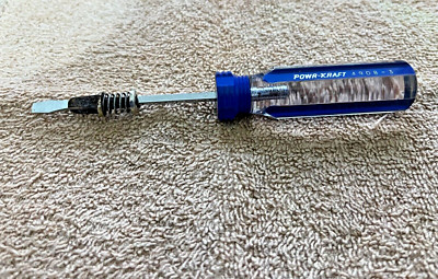 NOS Vintage Powr Kraft 3  Slotted Screw Holding Screwdriver USA 4908-3