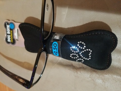 New Select-A-Vision Dog Bone Reading Readers Glasses Dog Crystal Print +2.50 - Picture 2 of 7