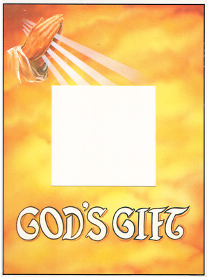 QLT NY 10pk ''GOD'S GIFT'' Heaven Memory Party Cardstock Photo Frames w/Easel *NEW