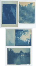SET OF 4 3.5X5 CYANOTYPES