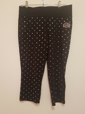 Champion FL Gators Capris Leggings Sz Juniors Large 11/13 Black Stretch Football