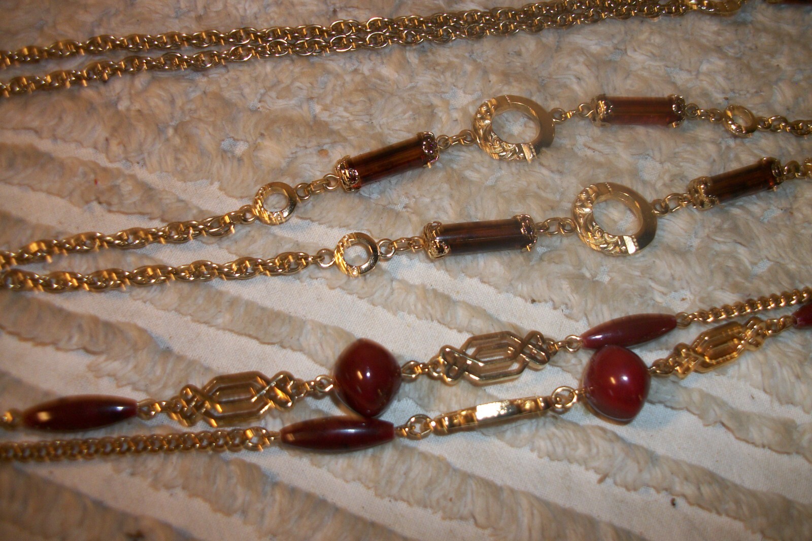Signed Vintage Lot of 5 Sarah Coventry Costume Jewelry Necklaces/ All