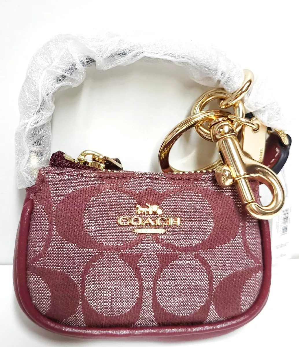 Coach Mini Nolita Bag Charm In Signature Chambray ch340 Size