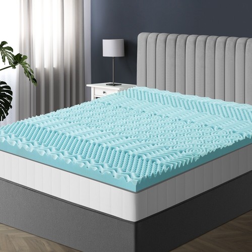 Memory Foam Mattress Topper Cool Gel Bamboo Cover 8cm Queen Double King Single - Picture 44 of 53