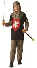 Silver Medieval Knight Child Costume Size Small 4-6