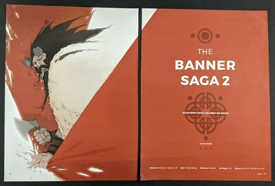 The Banner Saga 2 Print Ad Game Poster Art PROMO Official Clipping Advert PS4 PC