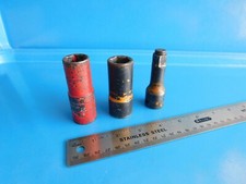 OCCASION, JEU DE DOUILLES ÉCROUS À CRAMPONS DOUBLE EXTRÉMITÉ, 3 PIÈCES, DOUILLES ET EXT.