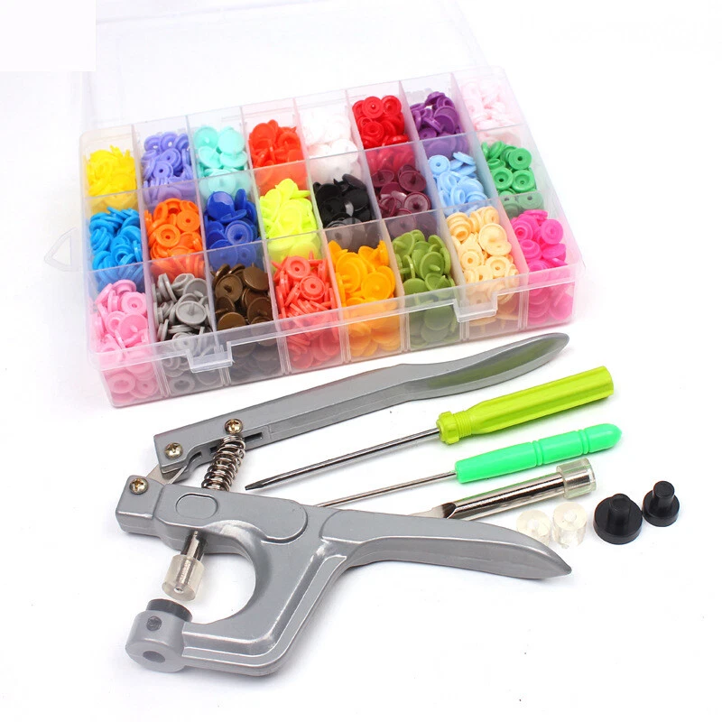24 Colors 360 Sets Fastener Snaps Snap Starter Plastic Poppers Fasteners 1 Plier - Image 4 of 4