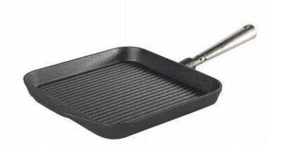 Skeppshult Grillpfanne 25x25 cm Stahlgriff 0029 + Steakmesser