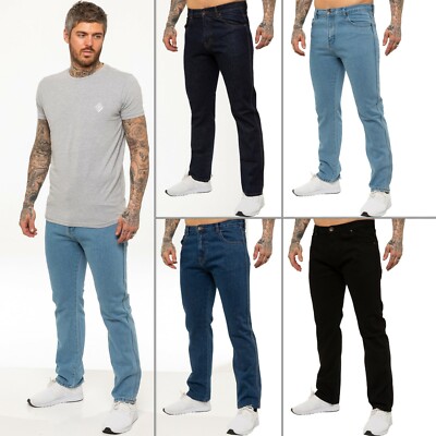 Kruze Denim Herren Arbeitsjeans Basic Heavy Duty Straight Leg Regular Fit Hose