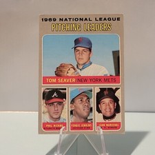 1970 Topps # 69 NL Pitching Leaders - Tom Seaver +3 - (All HOF Members) - EX MT