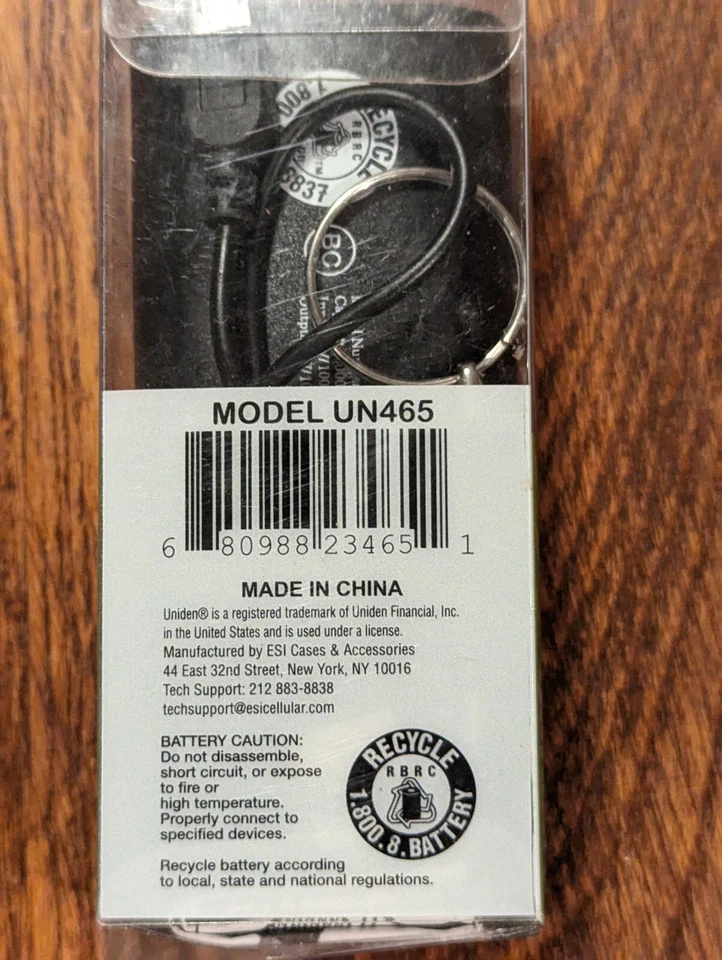 Batería de alimentación portátil Uniden, capacidad 3.000 mAh, UN465 Foto 2 de 2