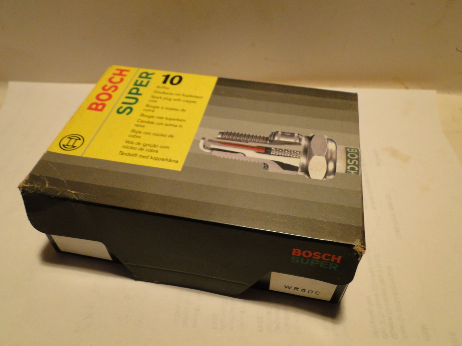 Box 10 Bosch Super Cu-Electrode WR8DC 14mm Spark Plugs Audi BMW Mercedes Benz VW