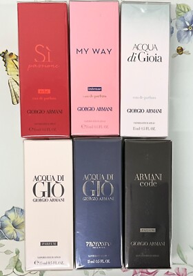 Giorgio Armani Eau de Parfum 0.5fl.oz/15ml ( Pick Your Scents ) New In Box