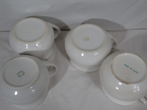 Vintage Recipe Soup Ceramic Stoneware Mug Cups 3.5" Set of 4 Onion Chicken - Picture 6 of 15