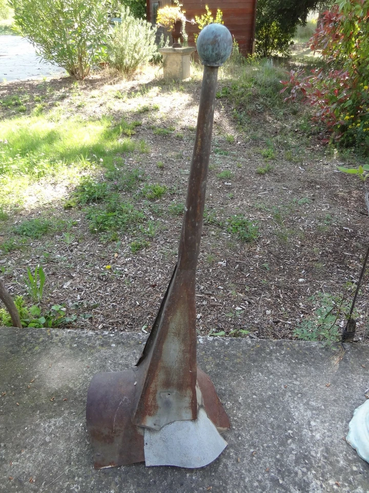 ancien épi de faitage en zinc 1900 - Photo 4/4