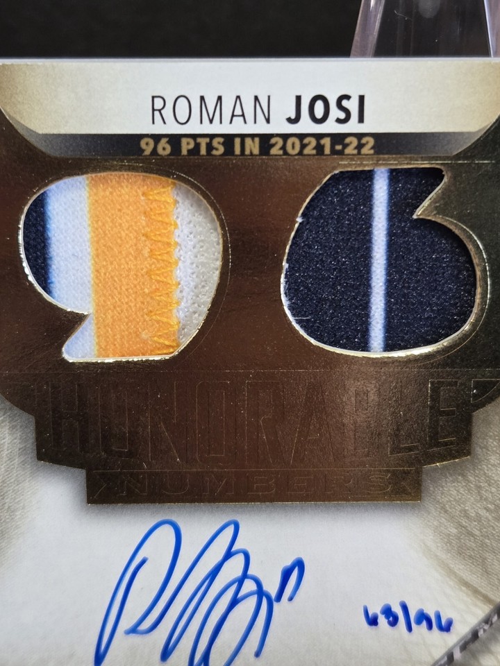 202223 THE CUP ROMAN JOSI Honorable Numbers 96 Patch Auto /96 HRRJ eBay