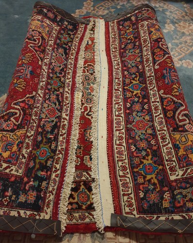 Vintage Handgeknüpfter Perser Orientteppich Alter BIDJAR 111×138cm Tappeto Rug - Bild 13 von 24