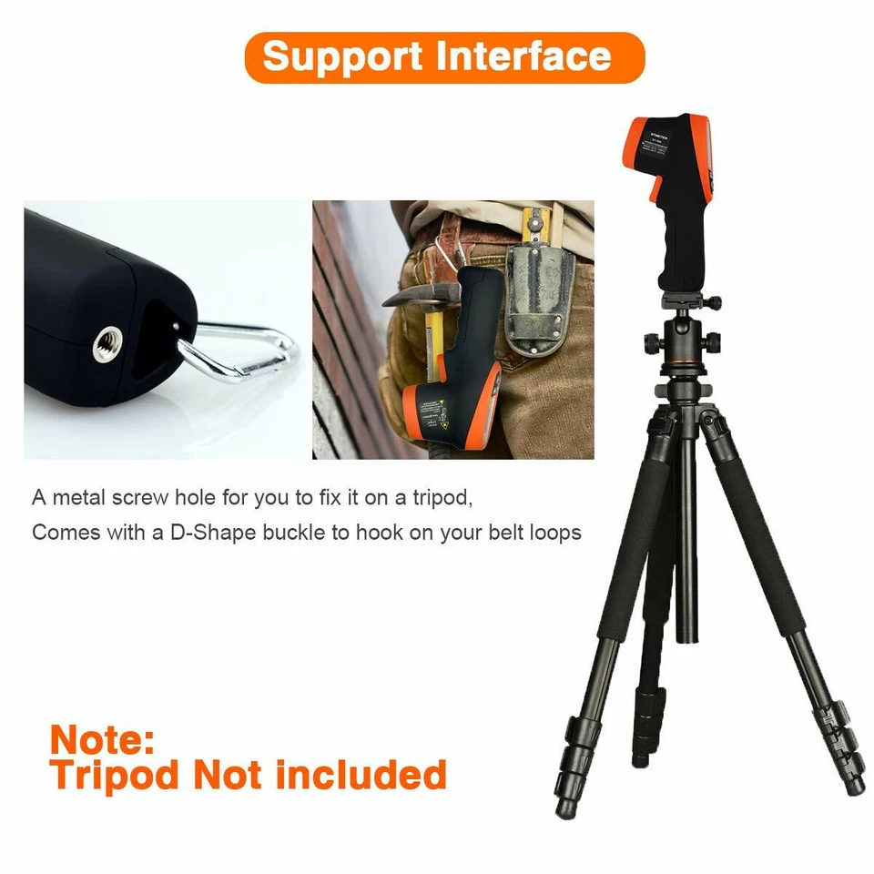 BTMETER BT-1800 Infrarot Thermometer Pyrometer Distanz 50:1 -50~1800°C IR Laser - Bild 4 von 4