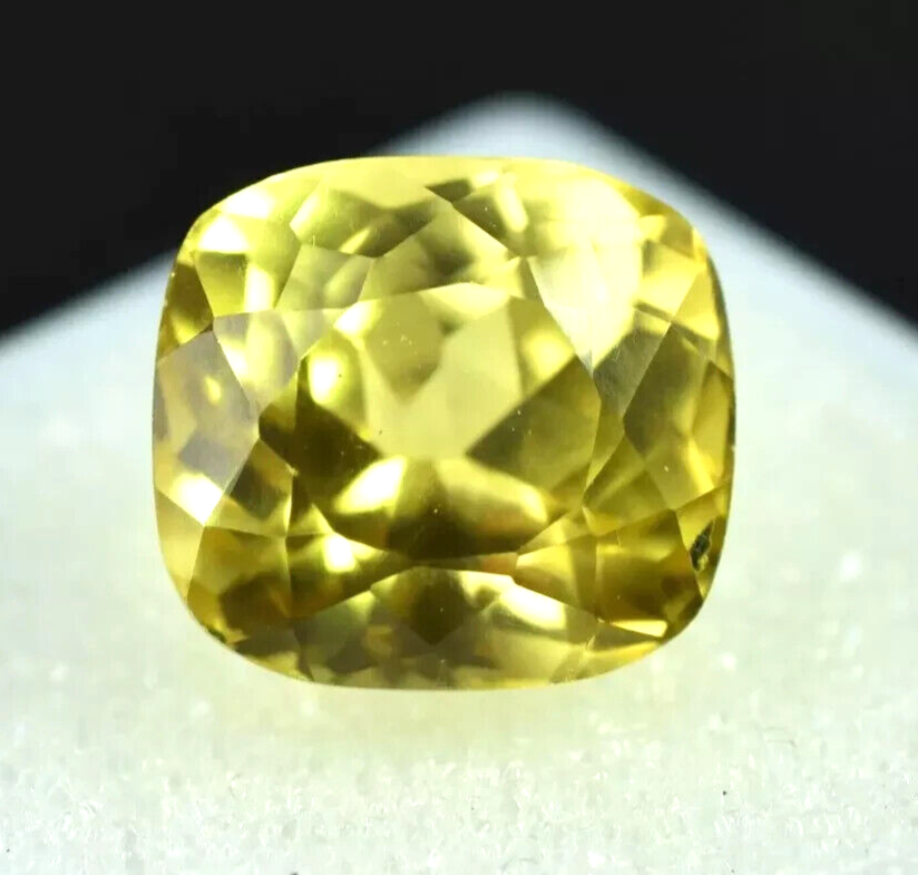 Superb Natural Cushion Shape 11.13 Ct+ Yellow Sapphire Certified Loose Gemstone