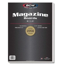 1 pack of 100 BCW Acid Free 8 ½" x 11" Magazine White Backing Boards