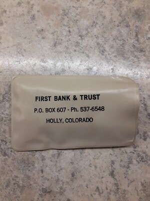 Vintage Plastic Folding Rain Bonnet First Bank & Trust Holly Colorado