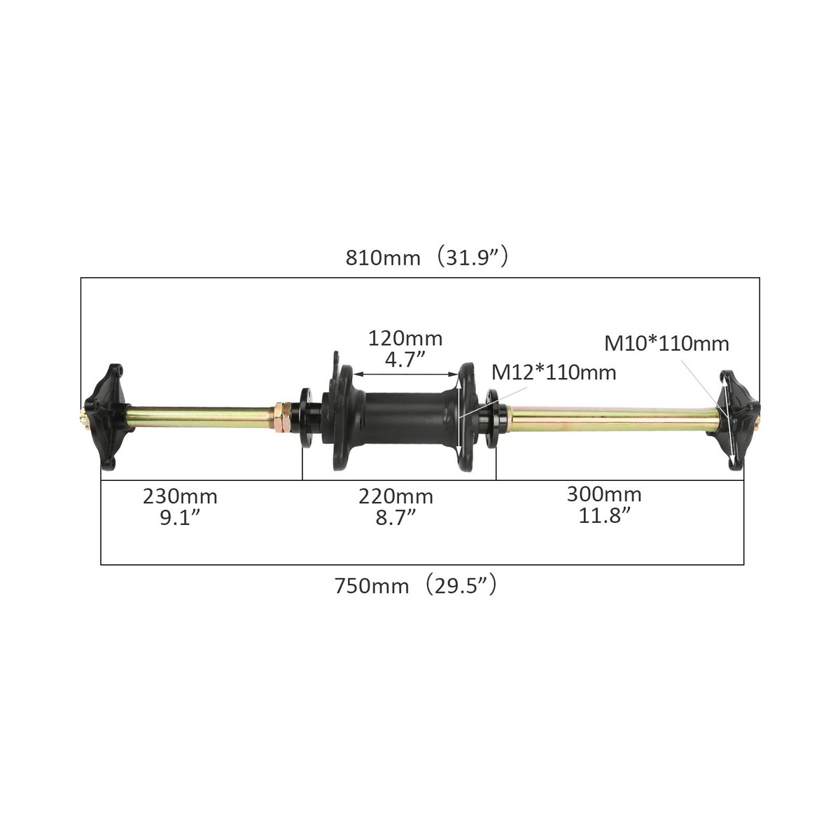 Quad 125ccm GOOFIT 150mm Spurstangenkopf/Tie Rod End Gruppe Ersatz F R 50cc 70cc 90cc 110cc 125cc 150cc B 869166 Atv Zubehör