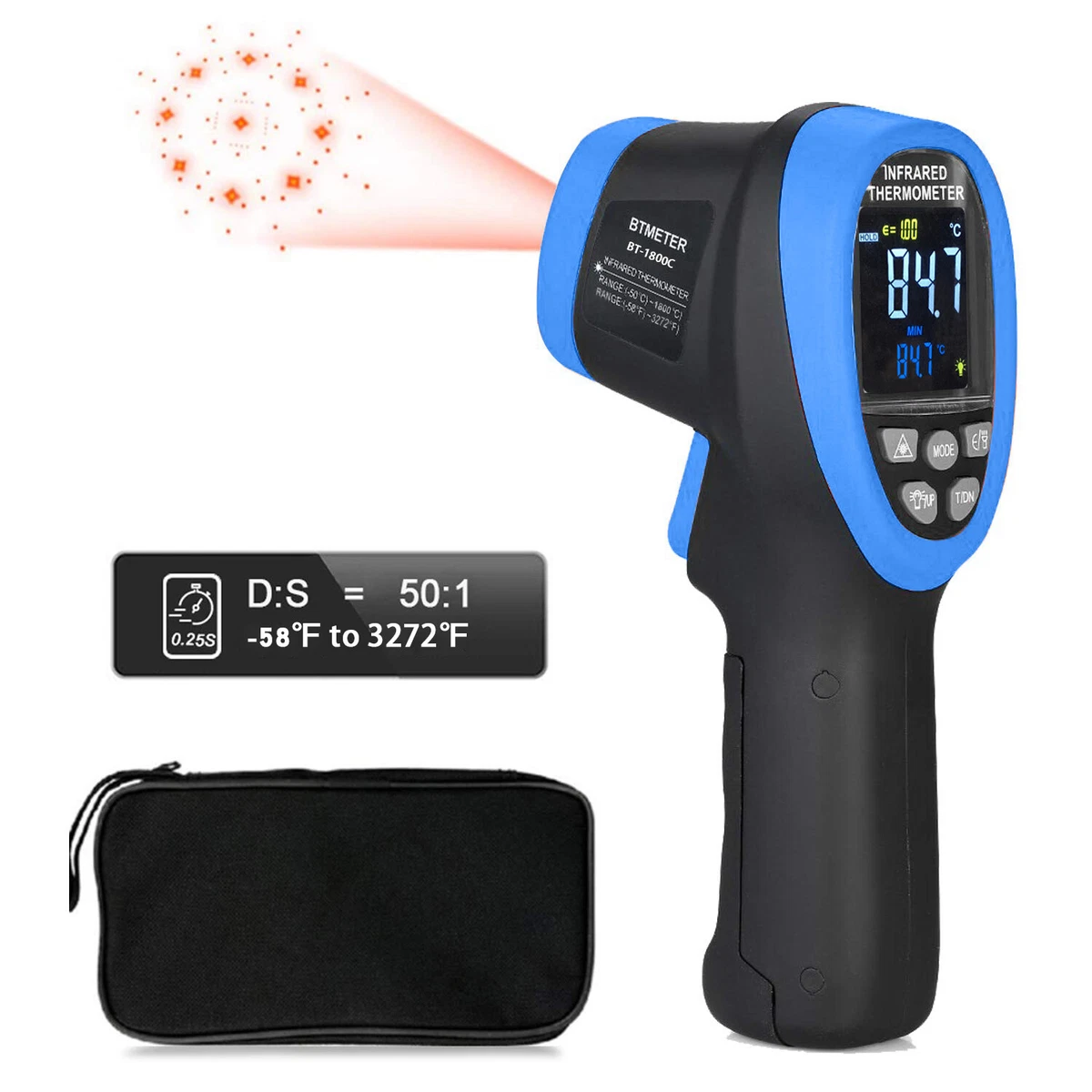 Handheld Non-contact High Temperature Digital Infrared Thermometer