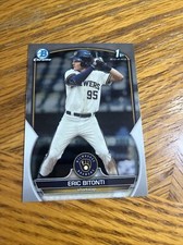 2023 Bowman Chrome Draft #BDC134 Eric Bitonti 1st Milwaukee Brewers
