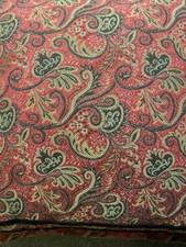 RALPH LAUREN Bleeker Street Jacquard Paisley Euro Sham w/ Velvet Trim 26"x26"