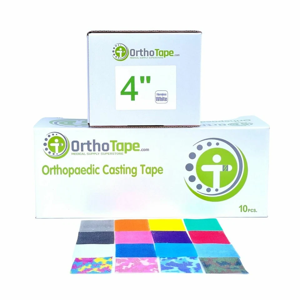 Orthotape Fiberglass Casting Tape | Orthopedic Medical Cast 4 Inch Box -10 Rolls - Image 4 of 4