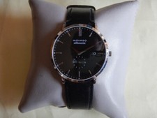 Timeless Movado SILHOUETTE Steel Dial Black Little Walker Warranty 2 Years
