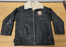 Vintage US Army Corps Of Engineers Bomber Jacket Leather No Size