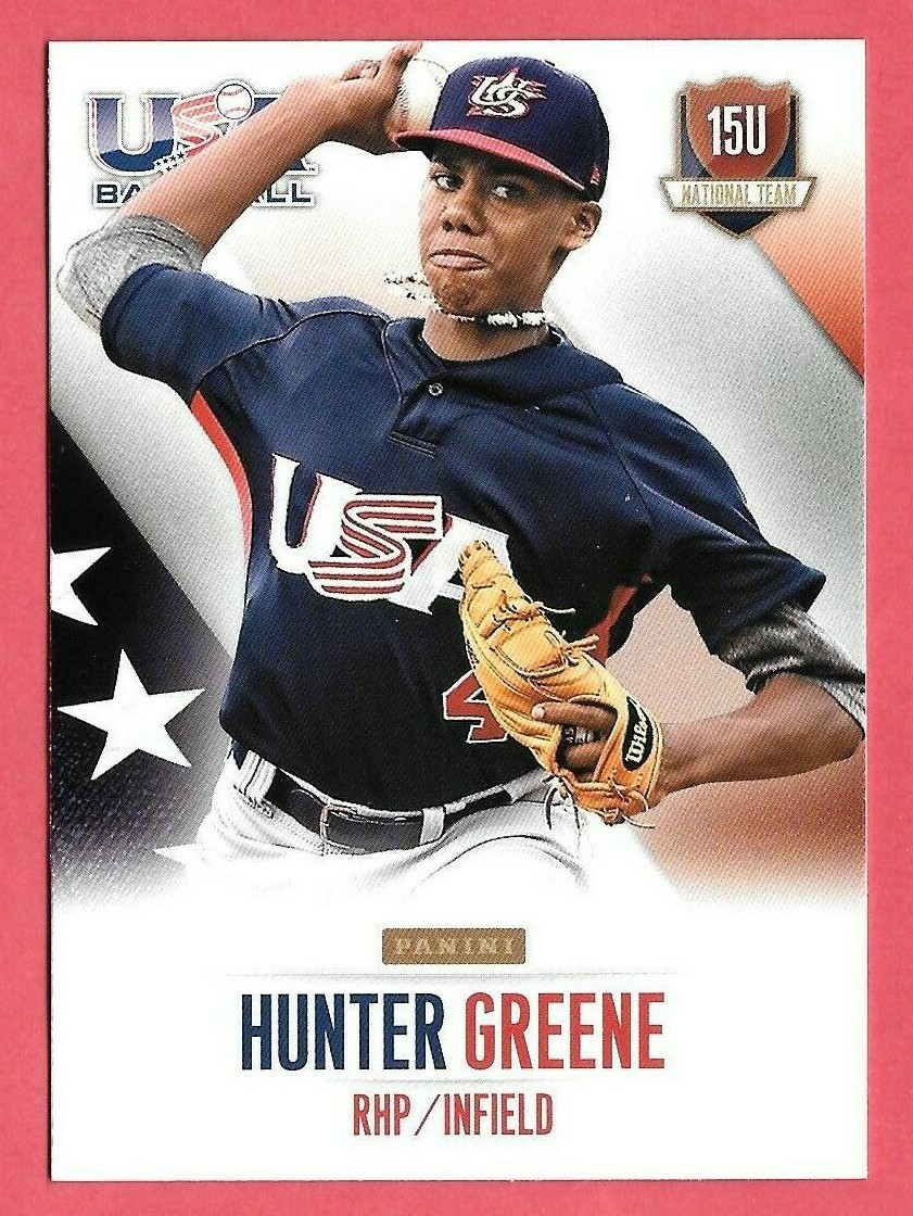 2014 Hunter Greene Panini USA Baseball Rookie - Cincinnati Reds